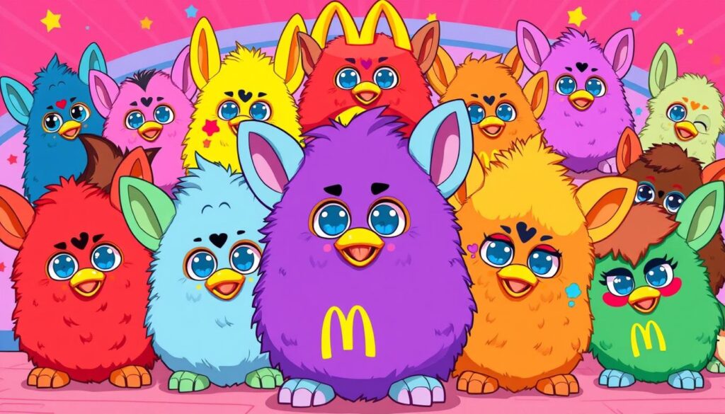 Image of various McDonald's Furby toys